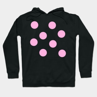 Pink on White Polka Dots Hoodie